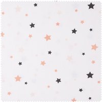 Baumwoll-Stoff "Fairy Stars" Polyester beschichtet von Weiß
