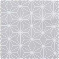 Baumwoll-Stoff "Geometrischer Stern" Polyester beschichtet - Grau von Grau