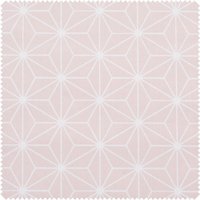 Baumwoll-Stoff "Geometrischer Stern" Polyester beschichtet - Hellrosa von Pink