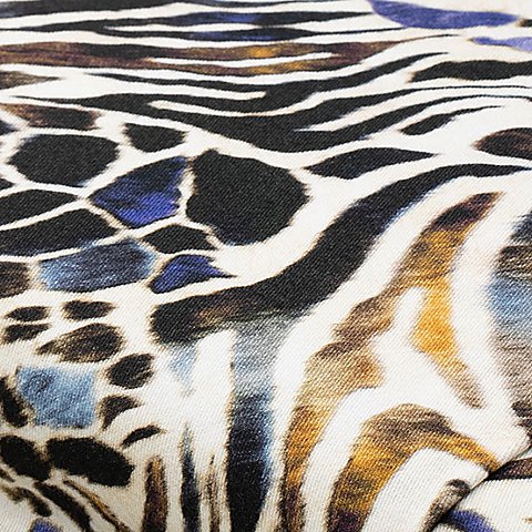 Baumwoll-Stretch "Tierprint", braun-color