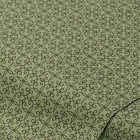 Baumwoll-Trachtenstoff "Ornamente", jägergrün