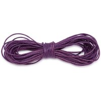Baumwollkordel, gewachst, Ø 1 mm - Lila von Violett