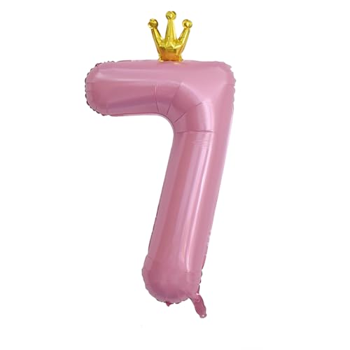 Birthday Nummer 7 Luftballon,7. Geburtstag Ballon 40 Zoll Folienballon Giant Helium Folie Nummer Ballons Digital Ballon mit Stern Krone für Jungen Mädchen Jahrestag Graduierung Dekoration Party Rosa Birthday Nummer 7 Luftballon,7. Geburtstag Ballon 40 Zoll Folienballon Giant Helium Folie Nummer Ballons Digital Ballon mit Stern Krone für Jungen Mädchen Jahrestag Graduierung Dekoration Party Rosa von Jieddey