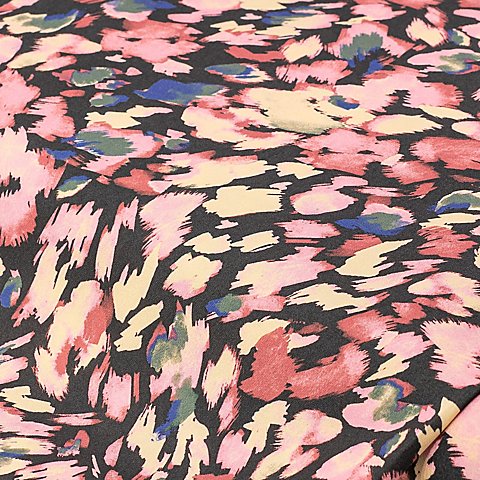Blusenstoff "Grafisch", rosa-color