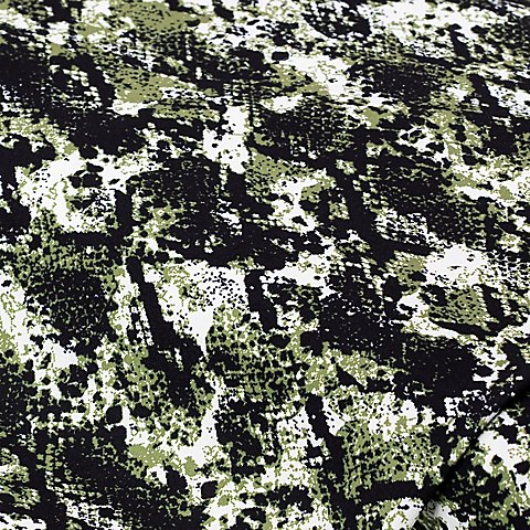 Blusenstoff "Schlange", grün-schwarz-color