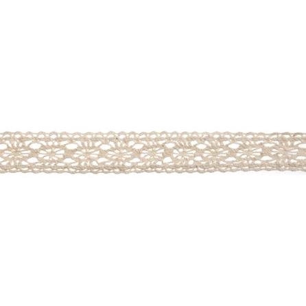 Bowtique Cremefarbenes Spitzenband aus Baumwolle