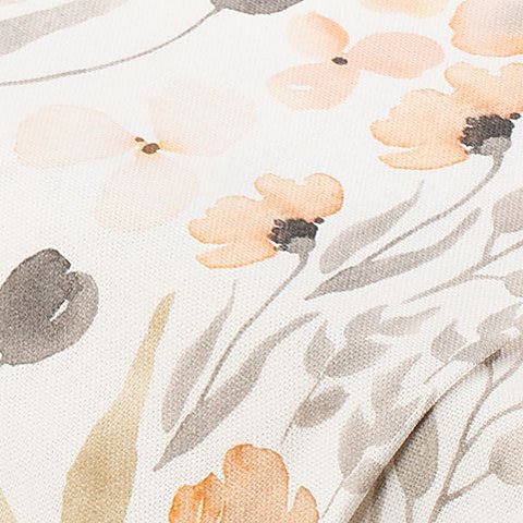Canvas "Wiesenblumen", ecru/apricot Canvas "Wiesenblumen", ecru/apricot