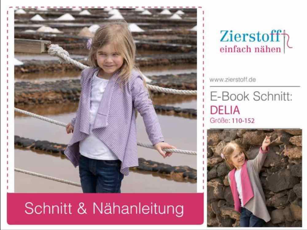 Cardigan, legere Jacke "DELIA" - Schnitt & E-Book, Gr 110-152 Cardigan, legere Jacke "DELIA" - Schnitt & E-Book, Gr 110-152