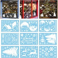 Christmas Glass Window Stickers 9 Sheets Wall Sticker Decal Decor for Home Festival Holiday Party Backdrop Decor Christmas Glass Window Stickers 9 Sheets Wall Sticker Decal Decor for Home Festival Holiday Party Backdrop Decor