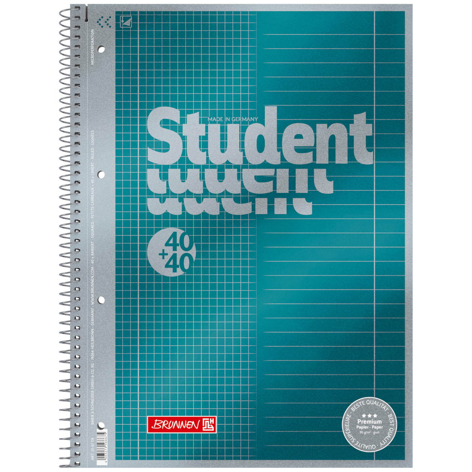 Collegeblock Premium Student A4 80 Blatt Collegeblock Premium Student A4 80 Blatt von Brunnen