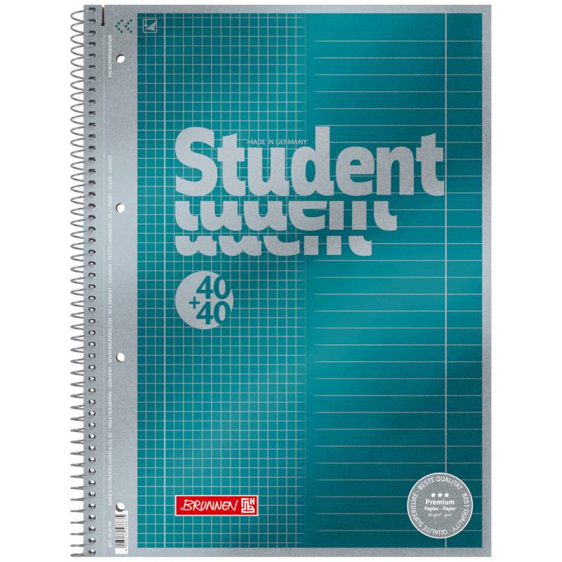 Collegeblock Premium Student A4 80 Blatt von Brunnen