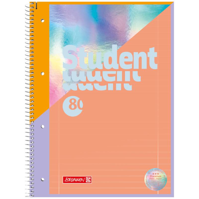Collegeblock Premium Student Intoxicate liniert 80 Blatt von Brunnen