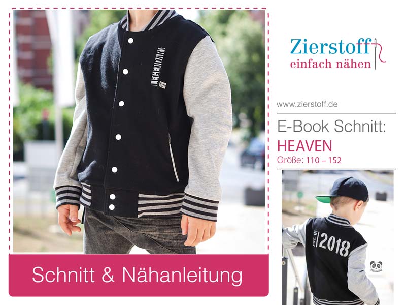 Collegejacke mit Knöpfen ""Heaven"", Gr. 110 – 152 Collegejacke mit Knöpfen ""Heaven"", Gr. 110 – 152