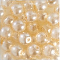 Crystal Renaissance Glaswachsperle, 6mm, 40 Stück - Creme von Beige