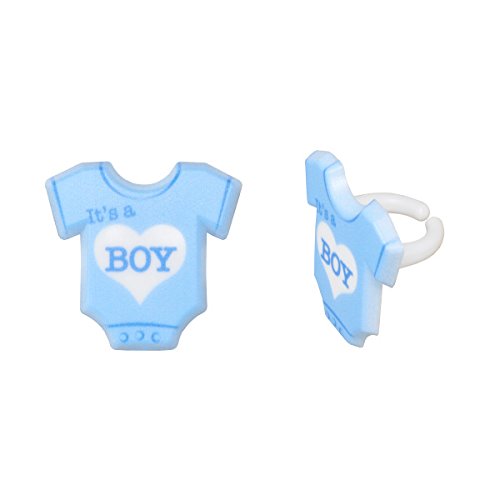 Cupcake-Ringaufsätze für Babypartys mit Aufschrift "It's a Boy" – 24 Stück