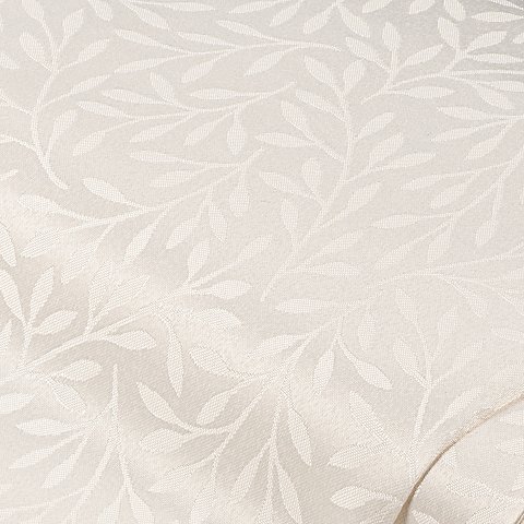 Damast "Blätter" mit Fleckschutz, creme Damast "Blätter" mit Fleckschutz, creme