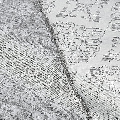 Damast "Ornament", silber, mit Fleckschutz Damast "Ornament", silber, mit Fleckschutz