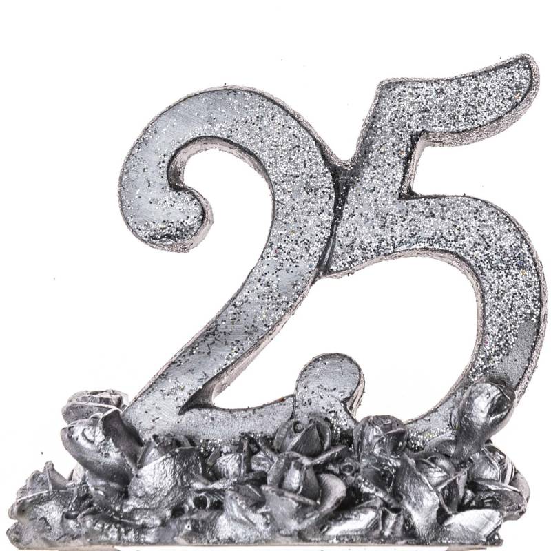 Deko Zahl 25 silber 6,8cm Deko Zahl 25 silber 6,8cm von idee. Creativmarkt