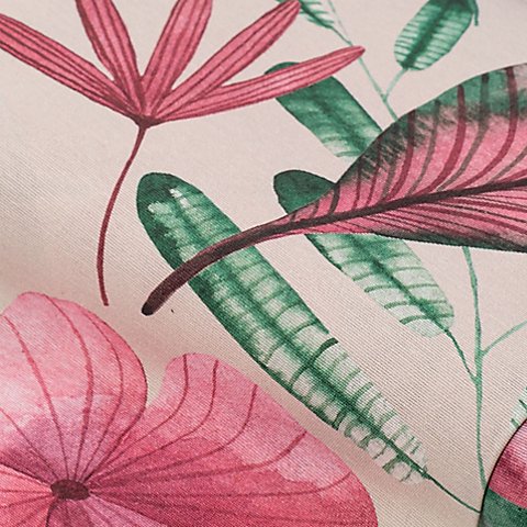 Dekostoff-Digitaldruck Blume & Blätter "Lorena", beige-color