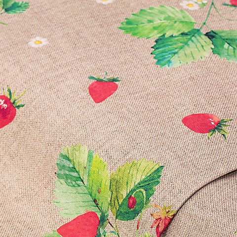 Dekostoff Erdbeerpflanze "Lorena", beige-color Dekostoff Erdbeerpflanze "Lorena", beige-color