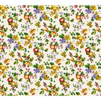 Dekostoff Leinenoptik "Obst und Blätter"
