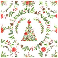 Dekostoff Leinenoptik "Weihnachtsbaum"