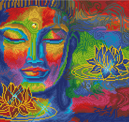 Diamond Dotz - Buddha und Lotusblumen