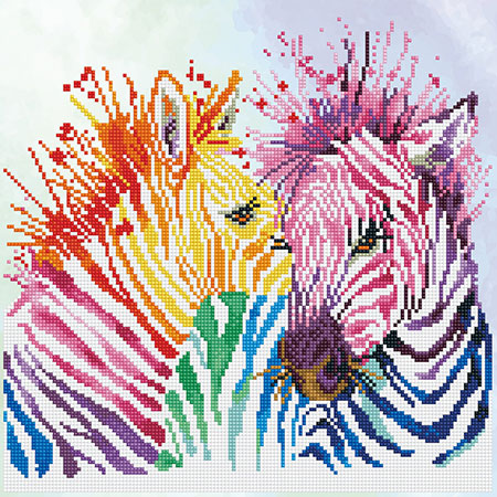 Diamond Dotz - Regenbogen-Zebras