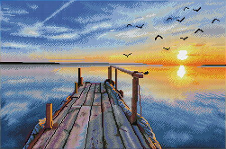 Diamond Dotz - Sonnenuntergang am See Diamond Dotz - Sonnenuntergang am See