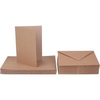 Doppelkarten mit Umschlägen "Kraftpapier", 18 x 13 cm, 50 Stück Doppelkarten mit Umschlägen "Kraftpapier", 18 x 13 cm, 50 Stück von Craft UK Limited