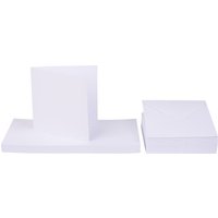 Doppelkarten mit Umschlägen "Weiß", 12,5 x 12,5 cm, 50 Stück Doppelkarten mit Umschlägen "Weiß", 12,5 x 12,5 cm, 50 Stück von Craft UK Limited