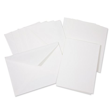 Doppelkarten & Hüllen, weiß, A5, je 5 Stück
