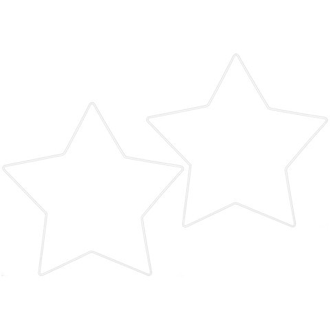 Drahtstern, weiß, 40 cm, 2 Stück Drahtstern, weiß, 40 cm, 2 Stück