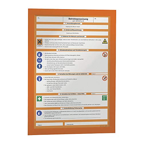 Durable Magnetrahmen - selbstklebend - für DIN A4, Rahmen orange, VE 10 Stk - Beschriftungstasche Dokumentenhalter, Klarsichttafel Dokumententasche Fototasche Fototaschen Informationsrahmen Klarsichttafel Magnetische Fototasche Magnettasche Selbstklebende Durable Magnetrahmen - selbstklebend - für DIN A4, Rahmen orange, VE 10 Stk - Beschriftungstasche Dokumentenhalter, Klarsichttafel Dokumententasche Fototasche Fototaschen Informationsrahmen Klarsichttafel Magnetische Fototasche Magnettasche Selbstklebende