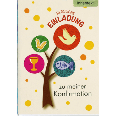Einladung Konfirmation - 5 Karten inkl. Umschlag.