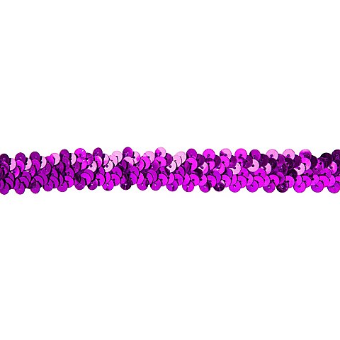 Elastik-Paillettenband, lila, Breite: 20 mm, Länge: 3 m