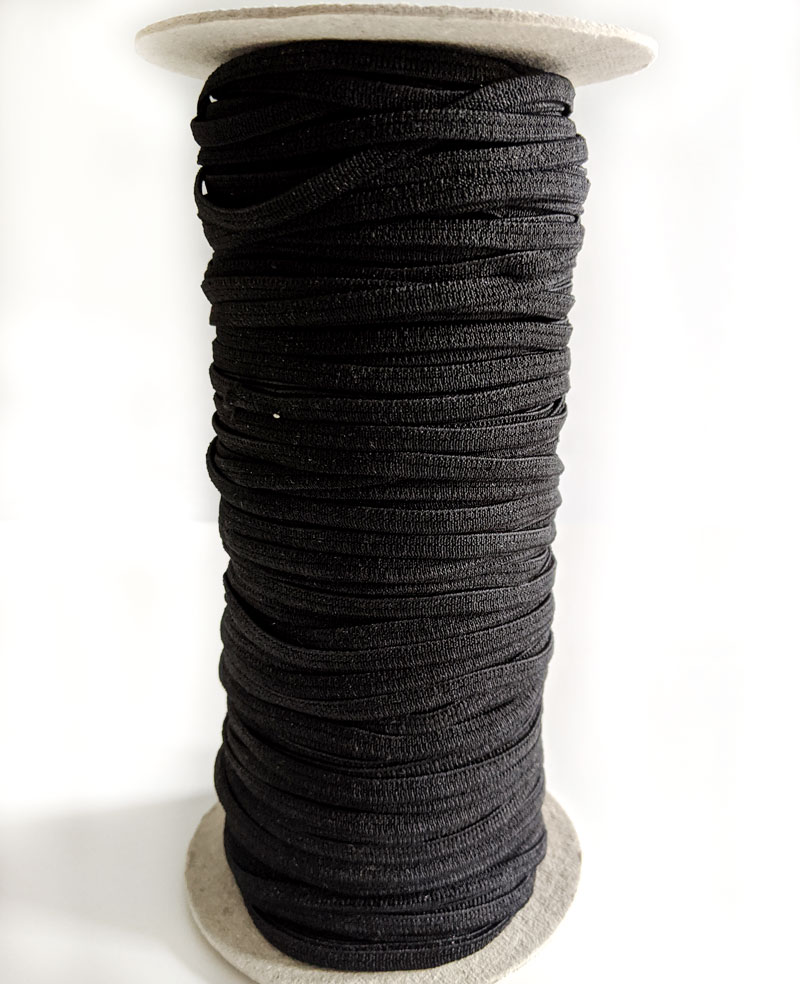 Elastisches Gummiband rund - 10 Meter in Farbe - Schwarz Elastisches Gummiband rund - 10 Meter in Farbe - Schwarz