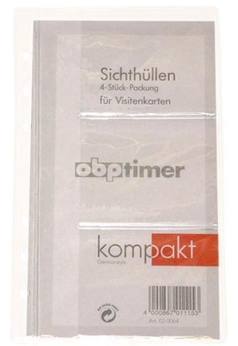 Ersatzhülle Kompakt A6, 4er Pack für Visitenkarten Ersatzhülle Kompakt A6, 4er Pack für Visitenkarten