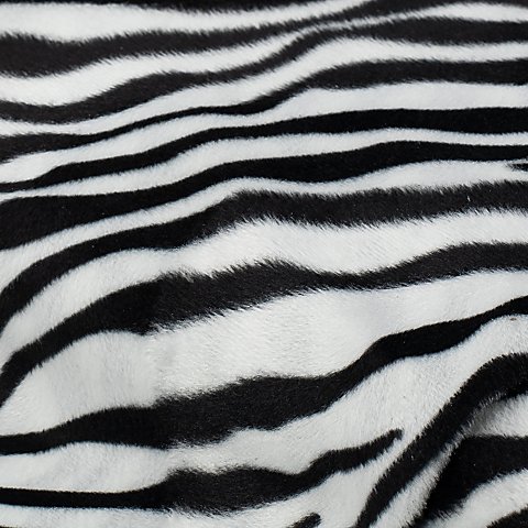 Fellimitat Zebra, schwarz/weiß