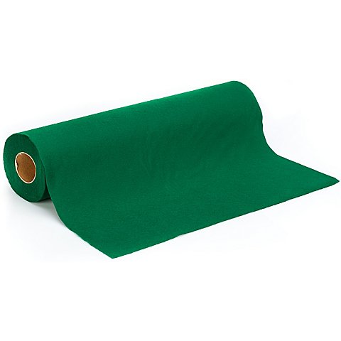 Filz, Stärke 1 mm, 10 m Rolle, dunkelgrün Filz, Stärke 1 mm, 10 m Rolle, dunkelgrün