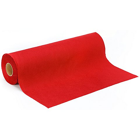 Filz, Stärke 1 mm, 10 m Rolle, rot Filz, Stärke 1 mm, 10 m Rolle, rot