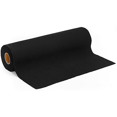 Filz, Stärke 1 mm, 10 m Rolle, schwarz Filz, Stärke 1 mm, 10 m Rolle, schwarz
