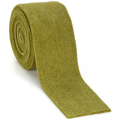 Filzband, grün, 7,5 cm, 3 m