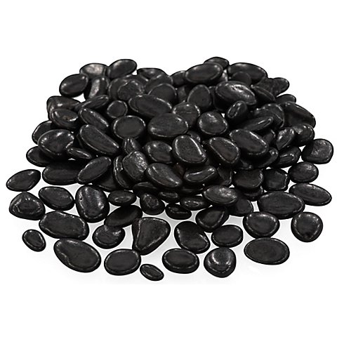 Flusskiesel, schwarz, 1 kg Flusskiesel, schwarz, 1 kg