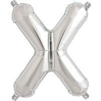 Folienballon "Buchstabe" - Buchstabe "X" von Silber