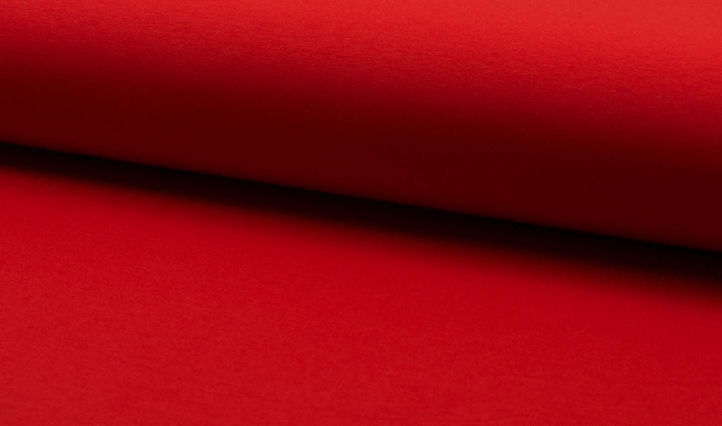 French Terry, unifarben Rot, Sweatshirtstoff brushed - 100 cm French Terry, unifarben Rot, Sweatshirtstoff brushed - 100 cm