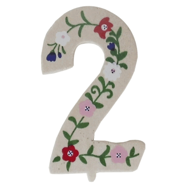 Geburtstagszahl -2- - Holz 10 cm.