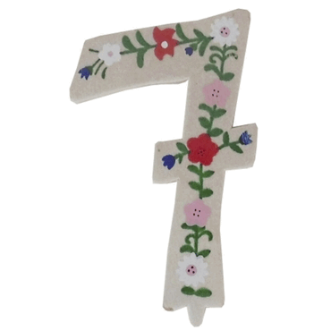 Geburtstagszahl -7- - Holz 10 cm.