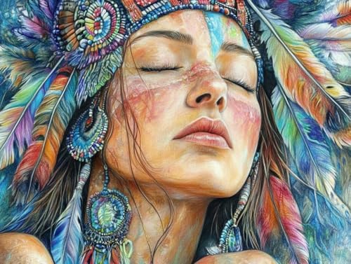 Ginfonr DIY Diamond Art Painting Zubehör Frau Set Full, 5D Diamant Painting Landschaften Bilder Kit Crystal Rhinestone Embroidery Decoration Für Home Wall Décor 30x40 cm 8147 von Ginfonr