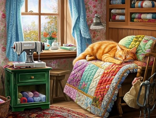 Ginfonr DIY Diamond Art Painting Zubehör Katze Set Full, 5D Diamant Painting Schauplatz Bilder Kit Crystal Rhinestone Embroidery Decoration Für Home Wall Décor 30x40 cm 8131 von Ginfonr
